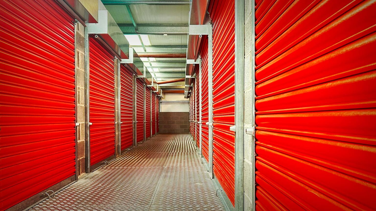 internal passage of the secure storage unit facility at the isle of man business park